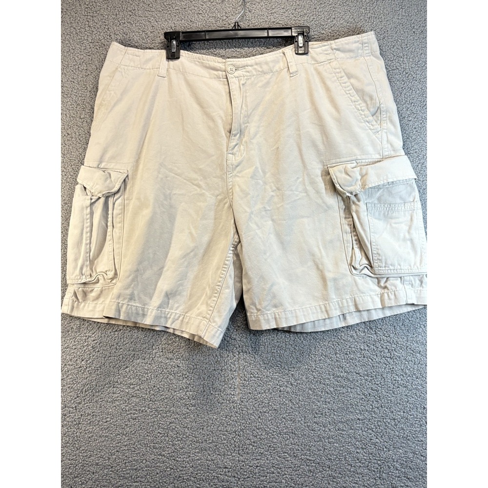 Faded Glory Khaki Cargo Shorts Casual Men's Sz 44